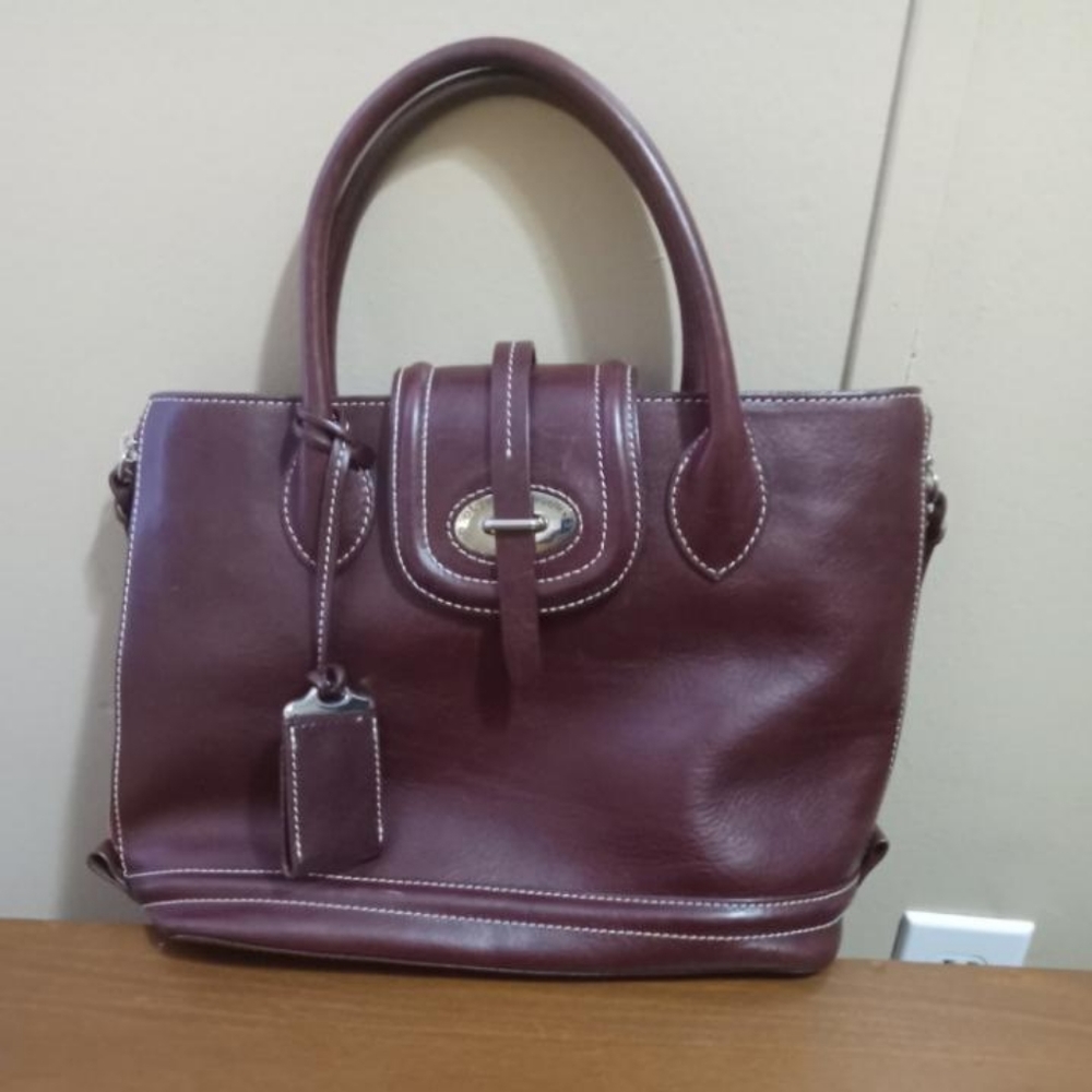 Dooney & Bourke Florentine Leather Bag with Guitar Strap
